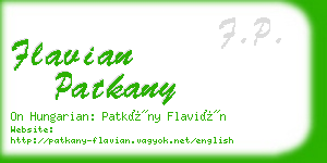 flavian patkany business card